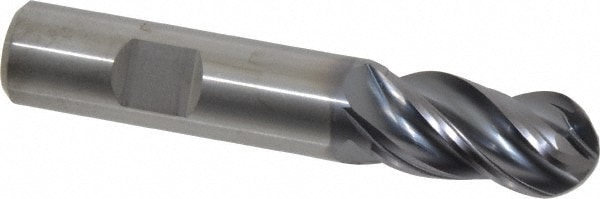 Kennametal 4067290 Ball End Mill: 0.625" Dia, 1.25" LOC, 4 Flute, Solid Carbide Image