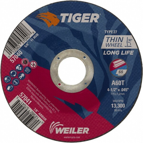 Weiler - 60 Grit, 4-1/2