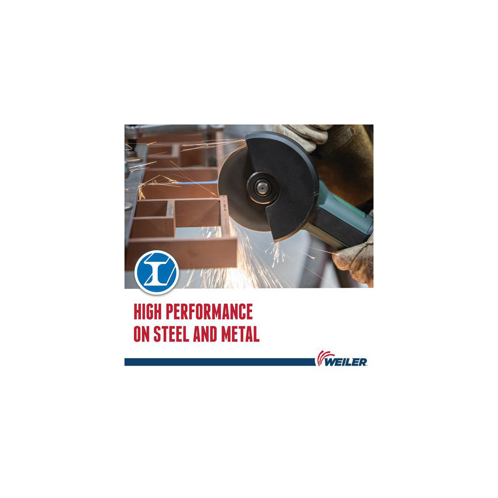 Weiler CutOff Wheel Type 1 (01/41), 41/2" Dia, Aluminum Oxide MSC Direct