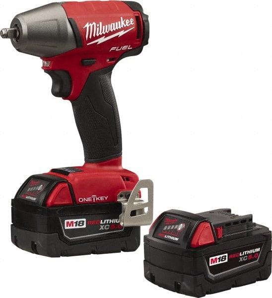 18V FUEL w/ONE-KEY 3/8 Compact Impact Wrench Kit w/Friction Ring + Bonus 5.0 Ah Battery