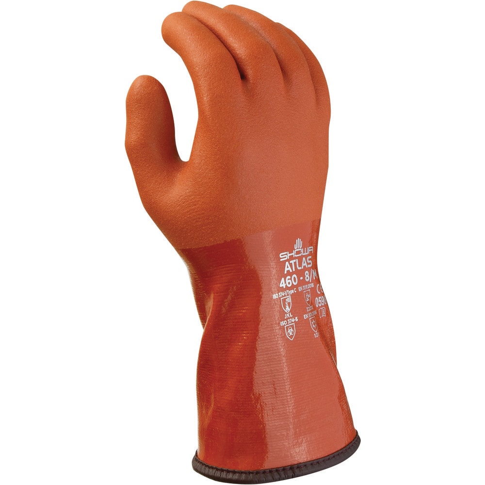 Showa 460L-09 Chemical Resistant Gloves: Large, 1.1 mm Thick, Polyvinylchloride-Coated, Polyvinylchloride, Unsupported Image