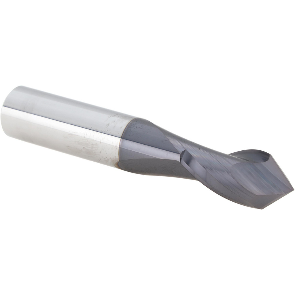Harvey Tool Drill Mill: 1/2" Dia, 1" LOC, 2 Flute, 82 deg Point, Solid Carbide - 3" OAL, 1/2" Shank, AlTiN Finish | Part #949432-C3