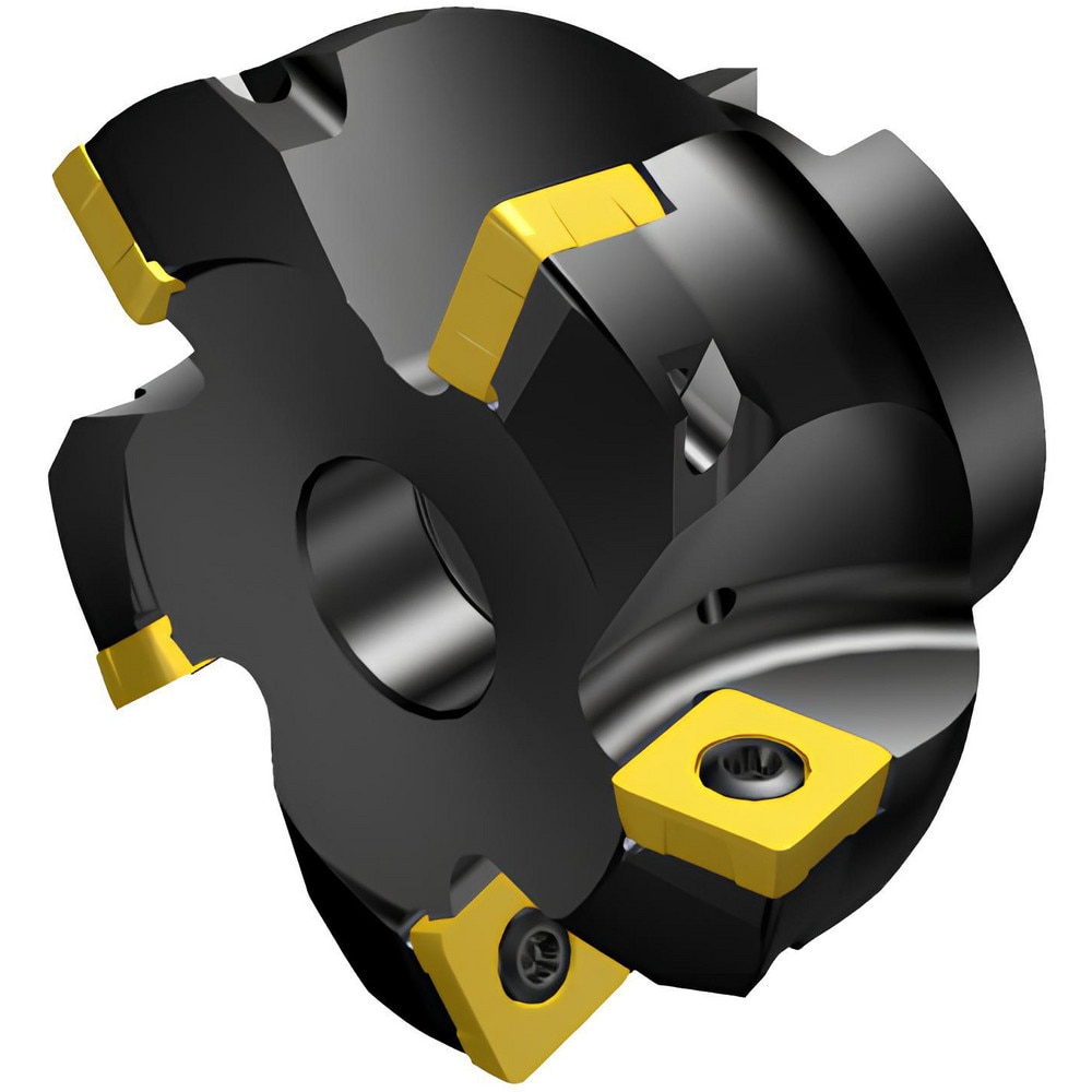 52.2mm Cut Diam, 1" Arbor Hole Diam, 2mm Max Depth, Indexable Square-Shoulder Face Mill