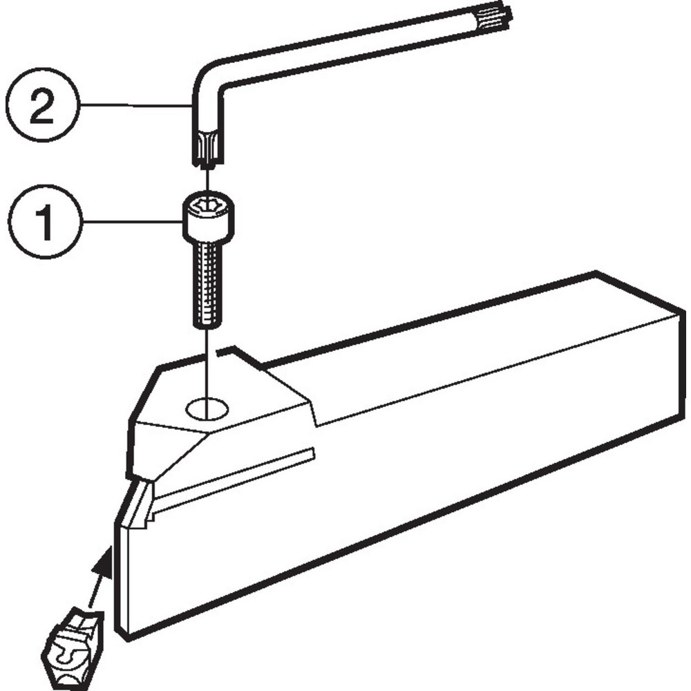 Sandvik Coromant - Indexable Grooving Toolholder: RF151.23-08-25 