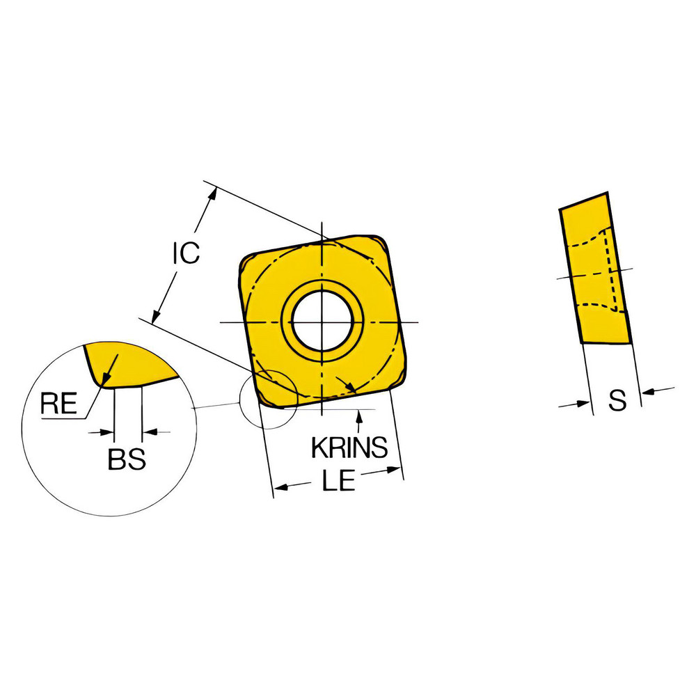 Sandvik Coromant - Milling Insert: ANSI R210-09 04 12M-PM S40T, ISO ...