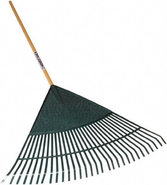 Leaf Rake with 48" Straight Wood Handle