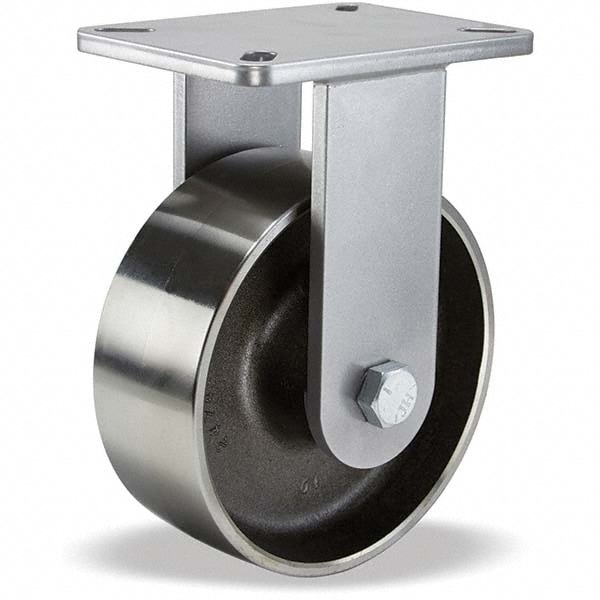 Hamilton R-CH-83FSH Rigid Top Plate Caster: Forged Steel, 8" Wheel Dia, 3" Wheel Width, 3,000 lb Capacity, 10-1/2" OAH Image