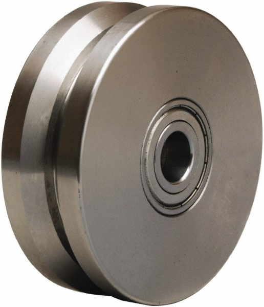 Hamilton - V-Groove Caster Wheel: Stainless Steel, 4