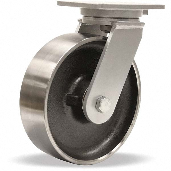 Hamilton S-CH-13FSH Swivel Top Plate Caster: Forged Steel, 10" Wheel Dia, 3" Wheel Width, 3,500 lb Capacity, 12-1/2" OAH Image