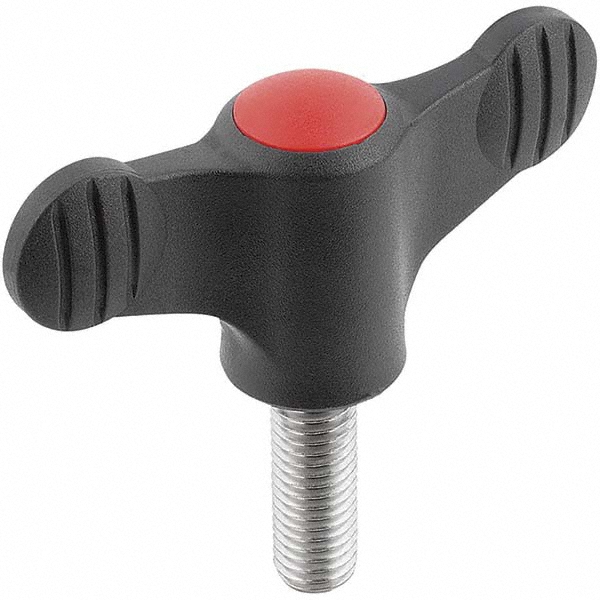 KIPP 38mm Head Length, Threaded Stem Bar / Wing Knob MSC Industrial