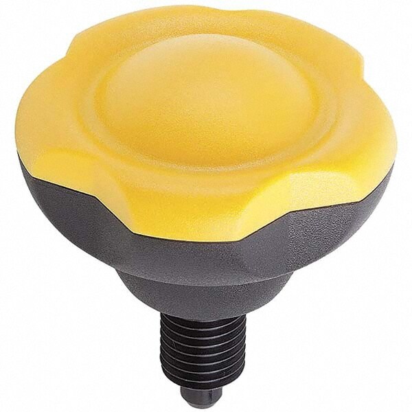 M10x1, 13mm Thread Length, 5mm Plunger Diam, Lock & Clamp Knob Handle Indexing Plunger