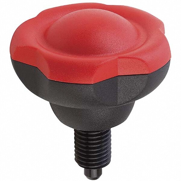 M10x1, 13mm Thread Length, 5mm Plunger Diam, Lock & Clamp Knob Handle Indexing Plunger
