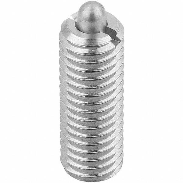 KIPP Threaded Spring Plunger M4, 0.5906" Thread Length, 0.0591" Dia