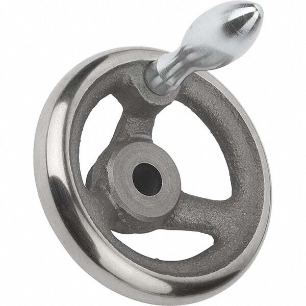 100mm, 3 Spoke Handwheel with Handle