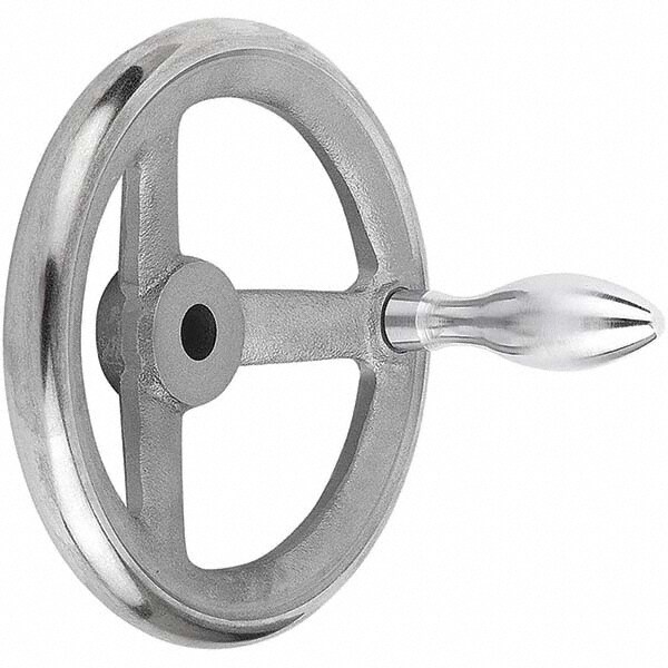 100mm, 3 Spoke Handwheel with Handle