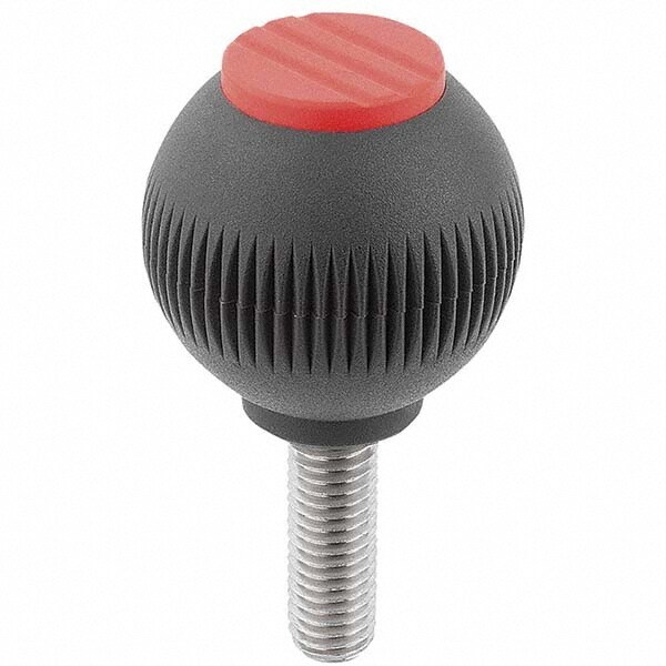 Ball Knob: Threaded Stem, 0.7874" Thread Length, 1.9685'' Dia