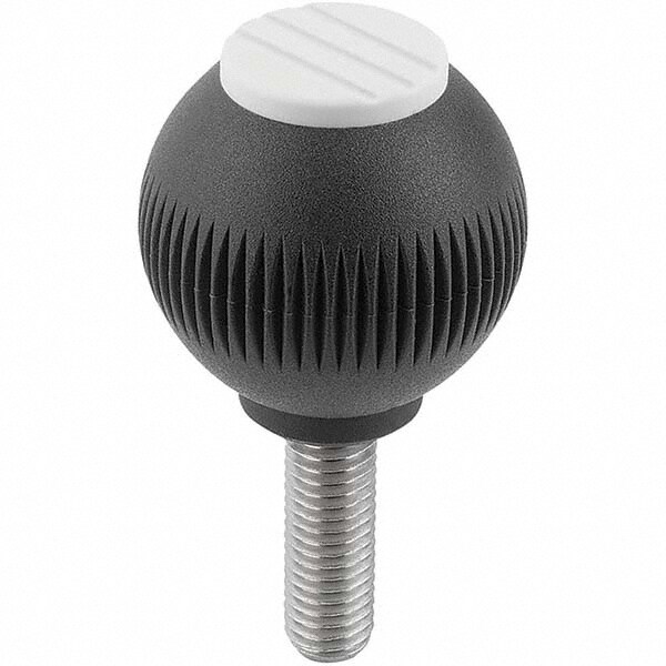 Ball Knob: Threaded Stem, 0.7874" Thread Length, 1.9685'' Dia