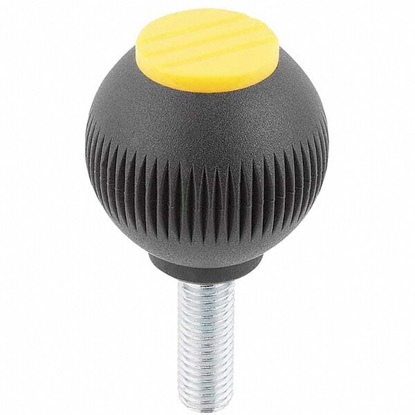 Ball Knob: Threaded Stem, 0.7874" Thread Length, 1.9685'' Dia