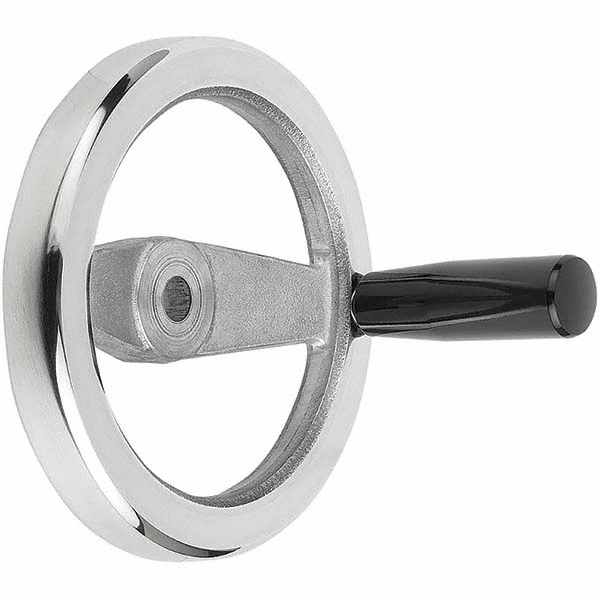 KIPP Spoked Handwheel Revolving Handle, Aluminum, ZincPlated MSC