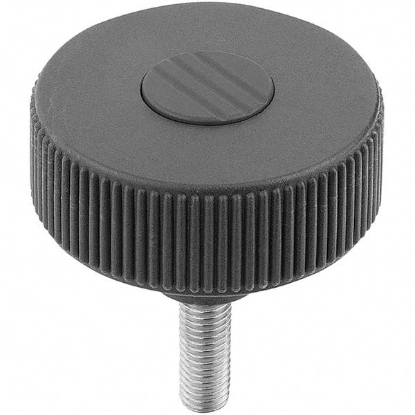 KIPP - M8, 40mm Diam Knurled Knob - 52202165 - MSC Industrial Supply