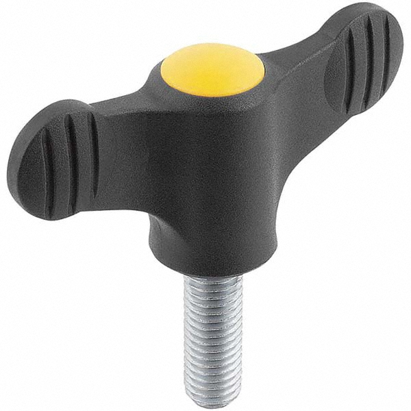 KIPP 50mm Head Length, Threaded Stem Bar / Wing Knob MSC Industrial