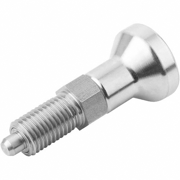 KIPP M20x1.5, 25mm Thread Length, 10mm Plunger Diam, Locking Pin Knob