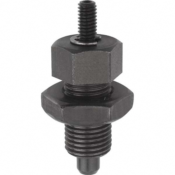 5/8-11, 23mm Thread Length, 8mm Plunger Diam, Locking Pin Knob Handle  Indexing Plunger