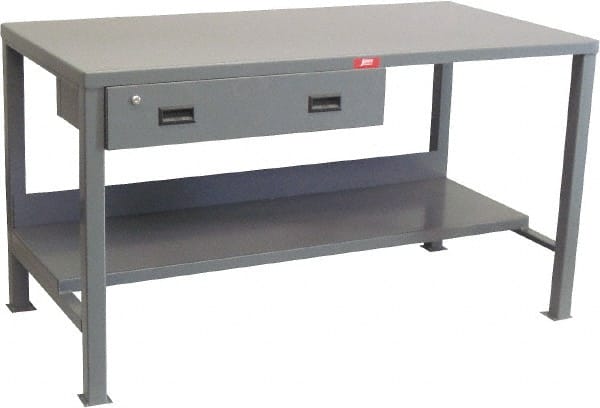 Jamco UN360 Stationary Heavy-Duty Workbench with Drawer: Gray 