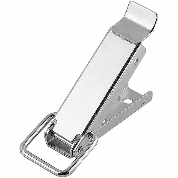 0.2126" Mounting Hole, Steel Clamp Latch Plate & Hook Assembly - 2.874" Base Length x 0.9449" Base Width