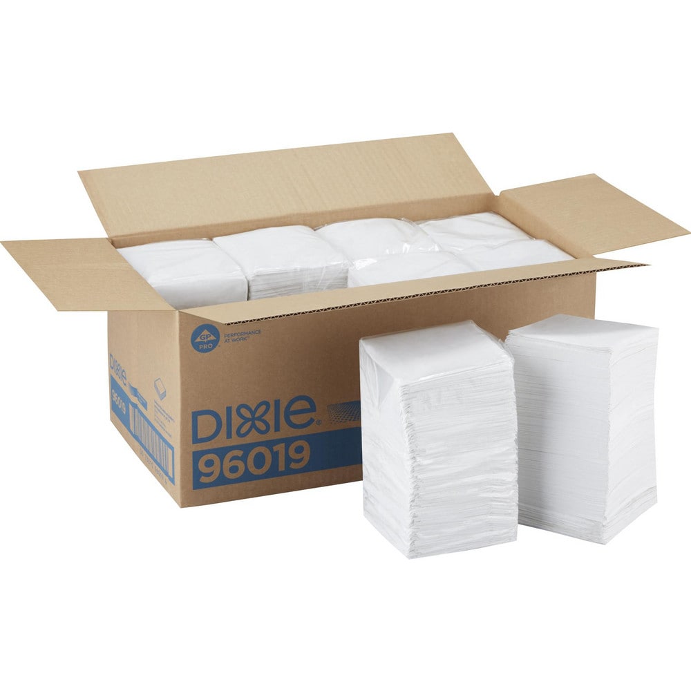 Dixie 1/4-Fold 1-Ply Beverage Napkin, 9.5" X 9.5", White