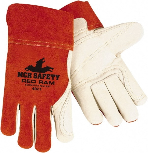 MCR SAFETY 4921M Welding Gloves: Cowhide 