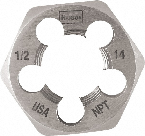 Irwin 6854 5/8-18 NF-HCS Hex Die – 1-7/16″ Size, New