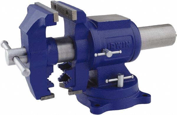 Bench Vise: 5" Jaw Width, 3" Throat Depth