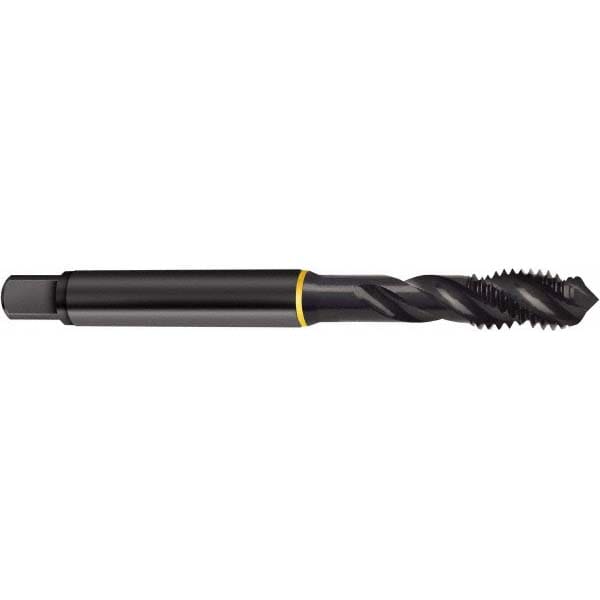 Spiral Flute Tap:  M10x1,  Metric Fine,  3 Flute,  Modified Bottoming,  6H Class of Fit,  Cobalt,  Oxide Finish