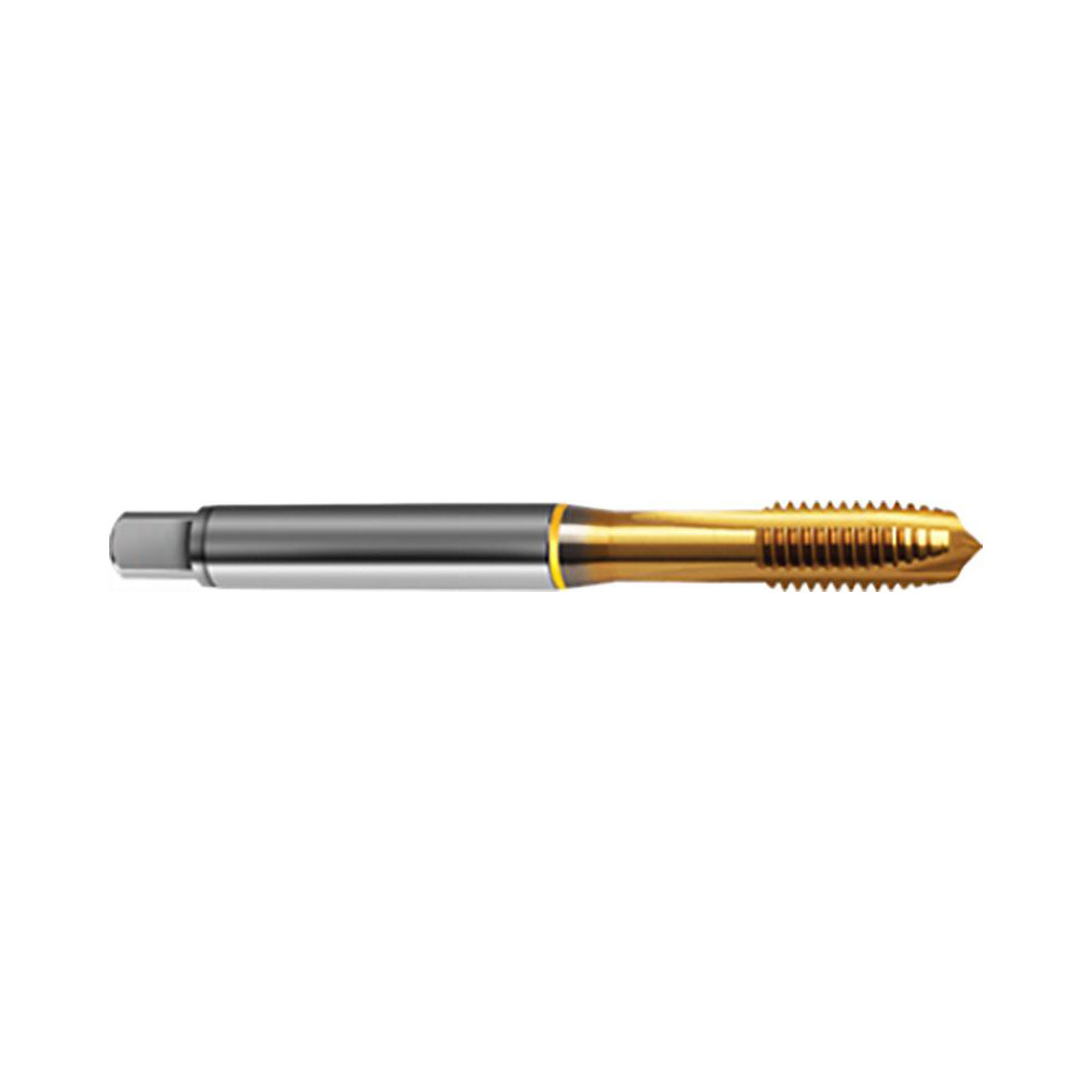 1-1/8 X 18 UNFF Titanium Coated HSS Machine Tap – Right Hand, Straight Flute, For Through & Shallow Blind Holes, Compatible With Lathes & CNC