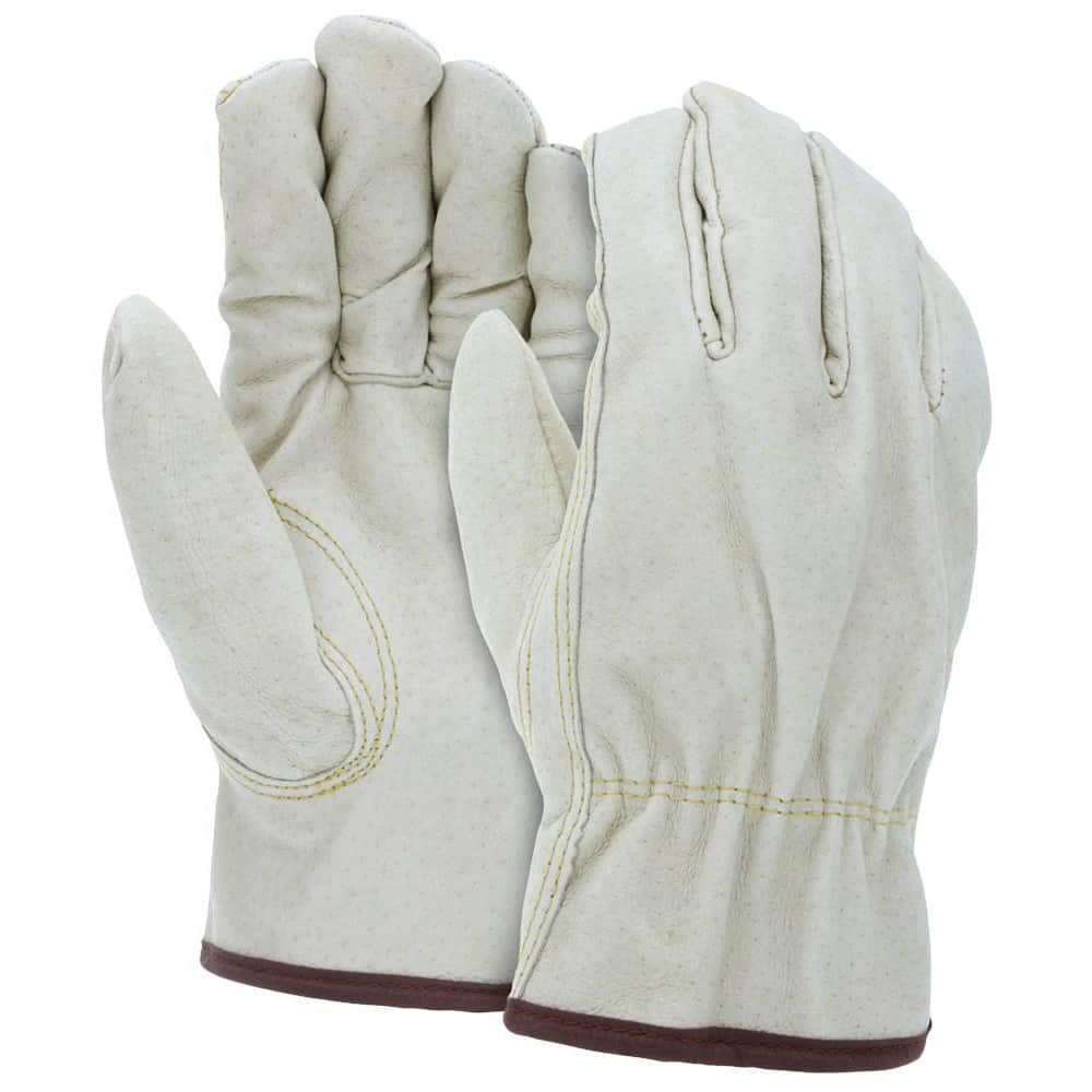Work Gloves: Size Small, NotLined, Pigskin Leather, General Purpose