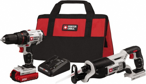 Cordless Tool Combination Kit: 20V - PCC601 1/2"Drill/Driver,  PCC670 Reciprocating Saw
