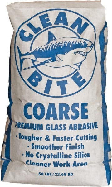 NC Minerals Coarse-F Abrasive Blasting Media: Coarse, Angular, Crushed Glass 