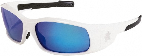 Safety Glass: Scratch-Resistant, Blue Mirror Lenses, Full-Framed