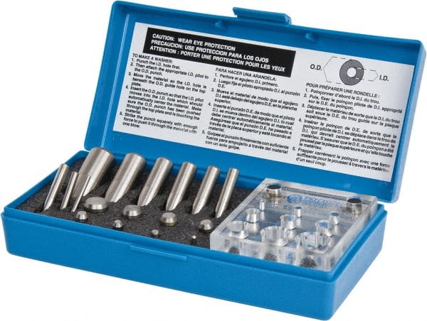 Precision Brand 40110 1/8 to 3/4 Inch Diameter Shim Punch and Die Set 