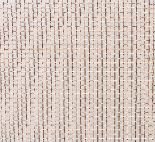 25 Gage, 0.02 Inch Wire Diameter, 14 x 14 Mesh per Linear Inch, Copper, Wire Cloth