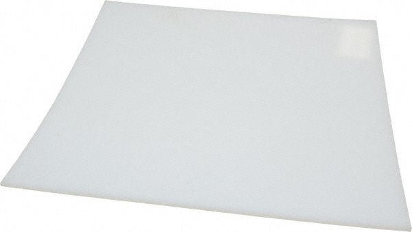 Plastic Sheet: Ultra-High-Molecular-Weight Polyethylene, 1/8" Thick, 12" Long, White