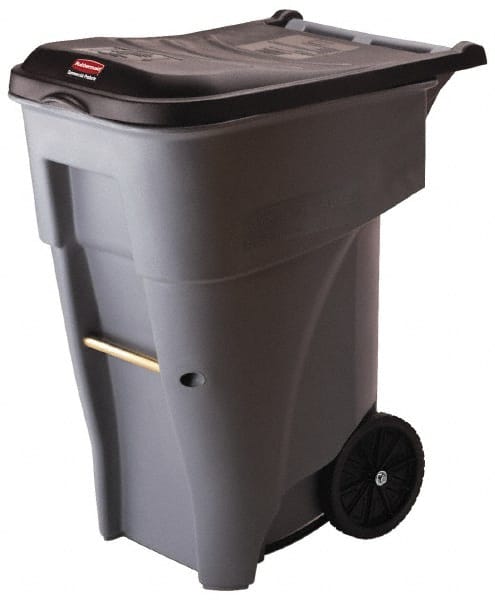 Rubbermaid FG9W2100GRAY 65 Gal Rectangle Gray Trash Can 