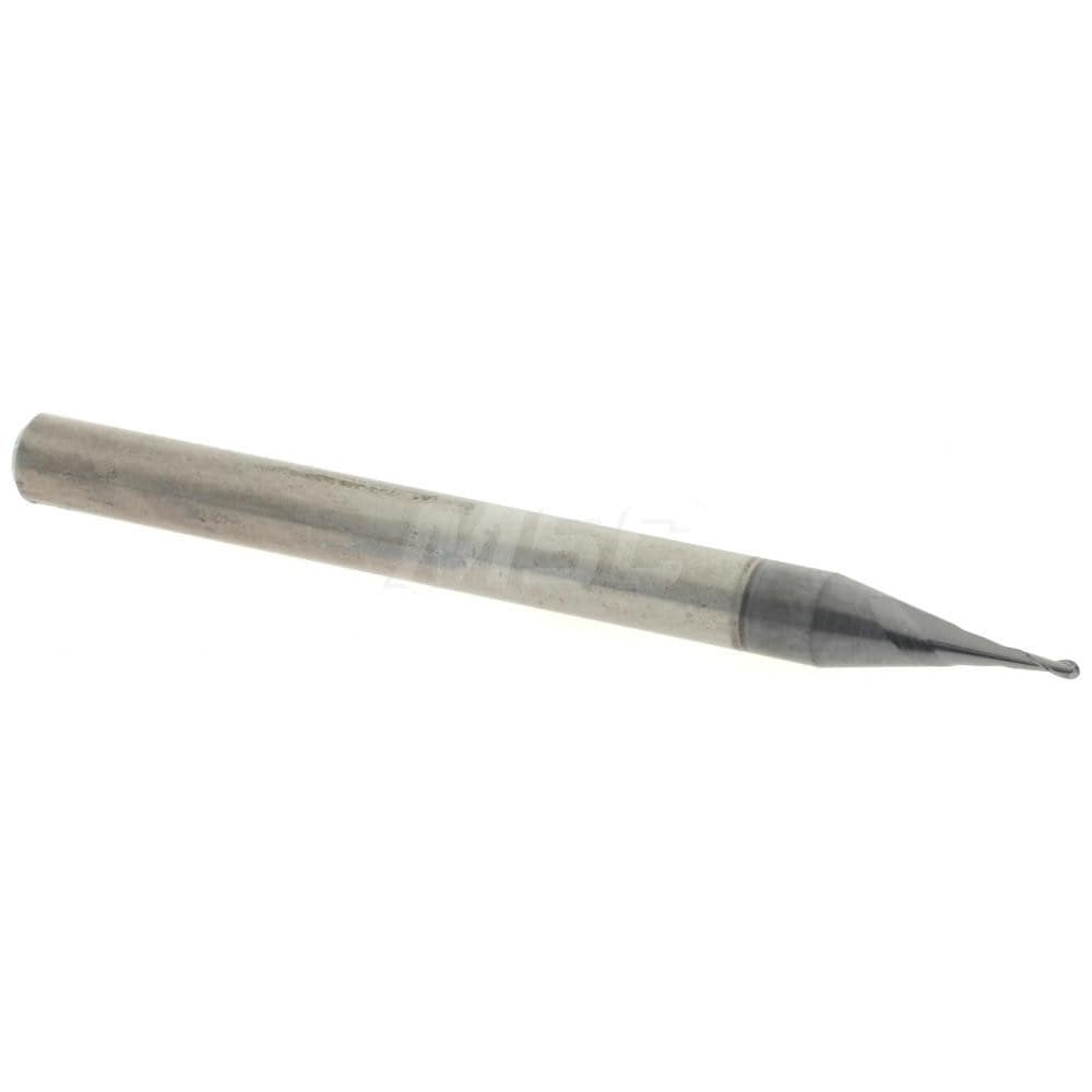 Accupro 14797378 Ball End Mill: 0.025" Dia, 0.075" LOC, 2 Flute, Solid Carbide 