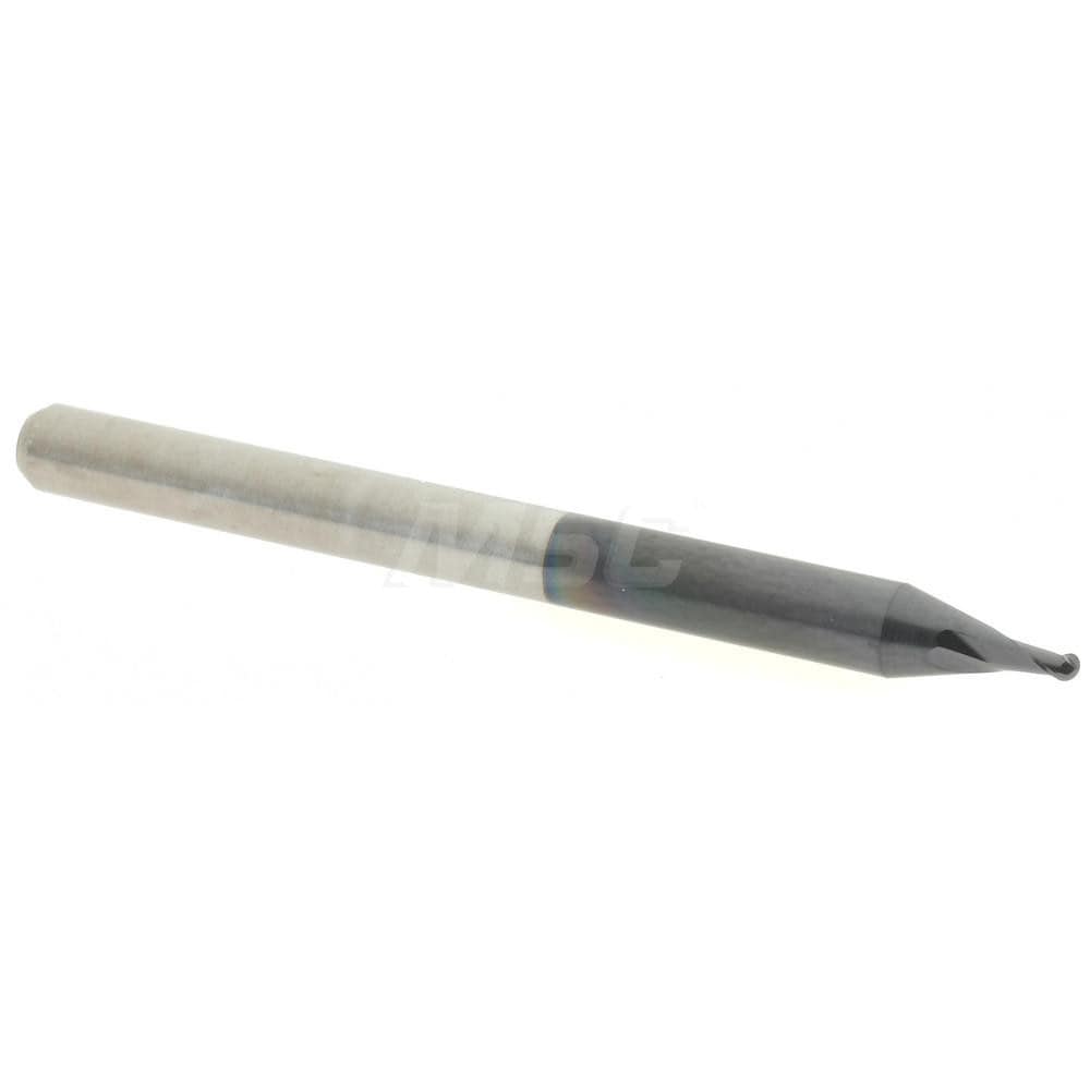Ball End Mill: 0.045" Dia, 0.068" LOC, 2 Flute, Solid Carbide