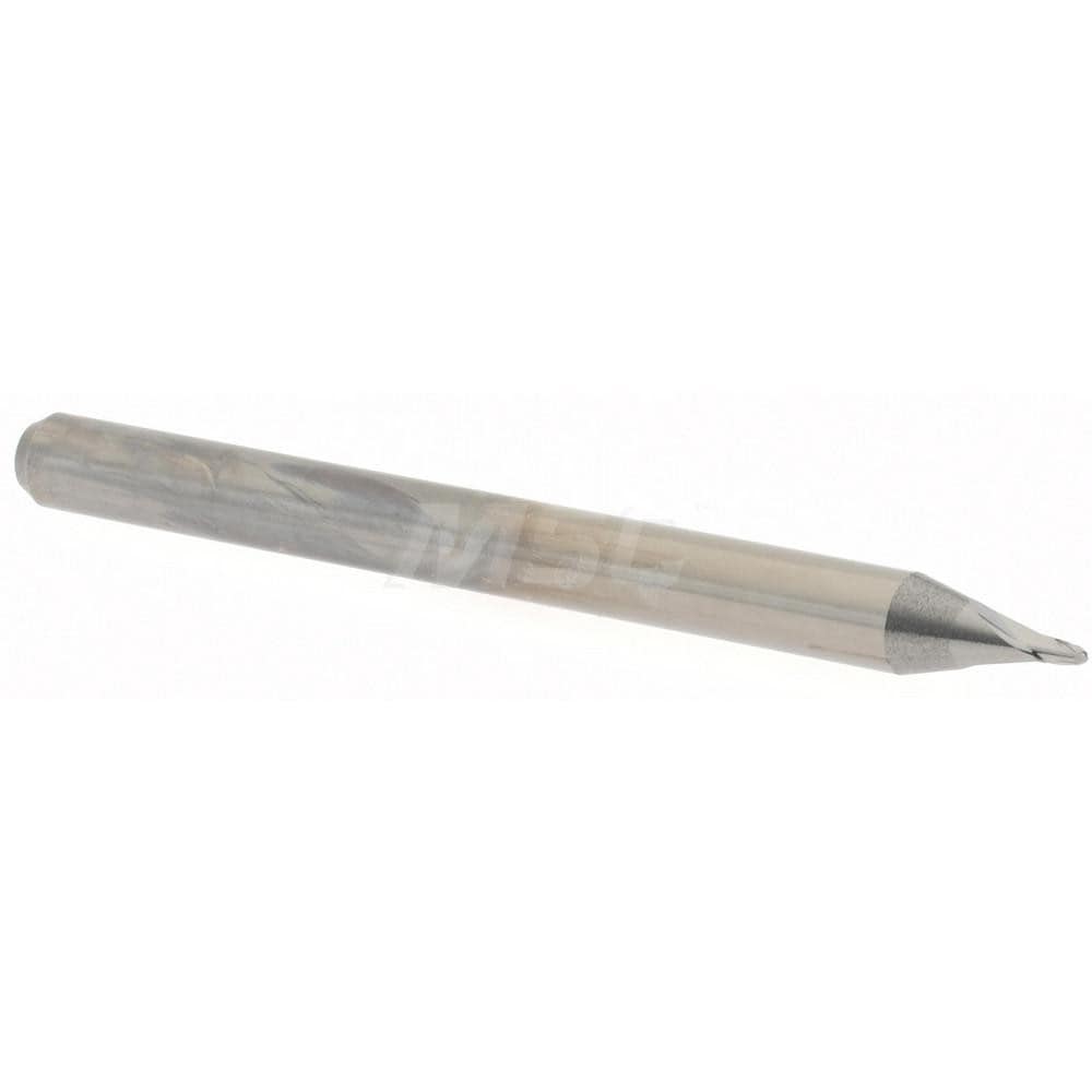 Ball End Mill: 0.031" Dia, 0.047" LOC, 2 Flute, Solid Carbide
