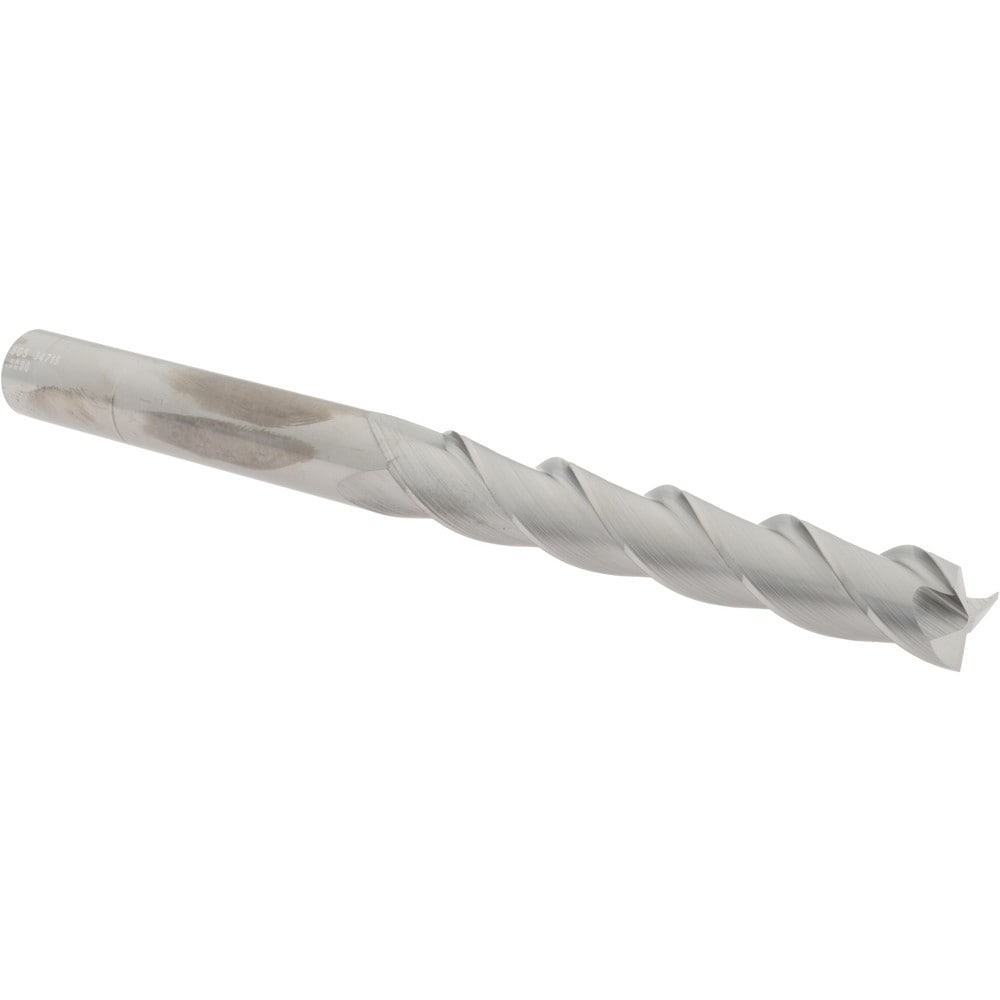 SGS 34715 Square End Mill: 1/2 Dia, 3-1/8 LOC, 1/2 Shank Dia, 6 OAL, 3 Flutes, Solid Carbide Image