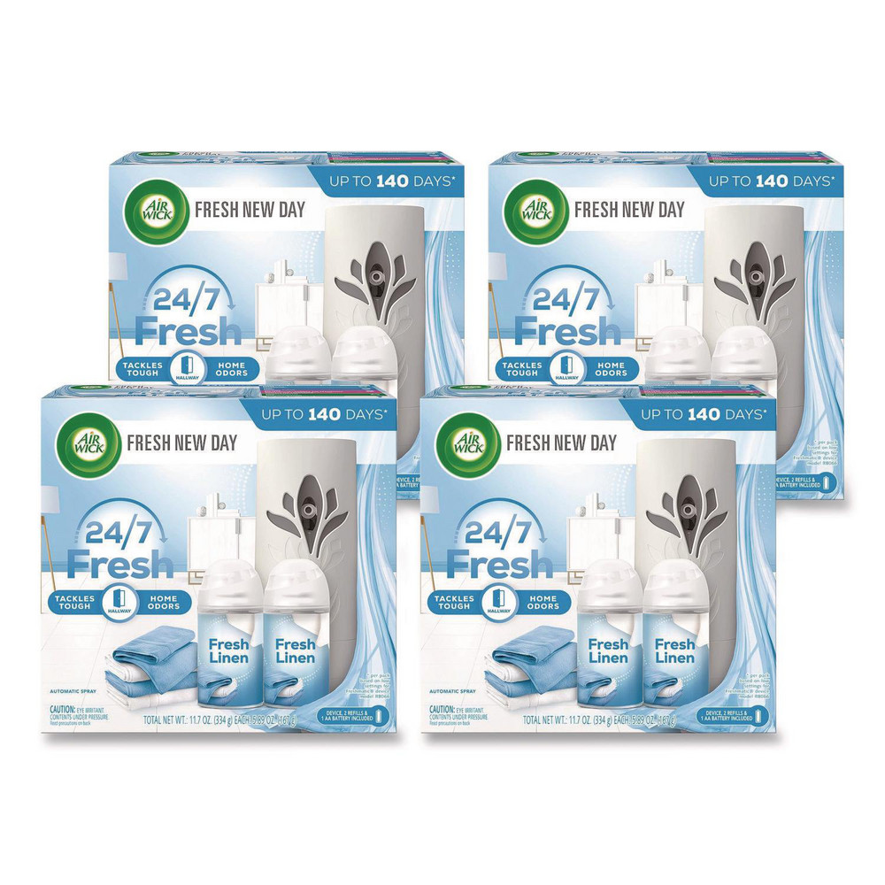 Air Wick Freshmatic Ultra Automatic Starter Kit 319 x 844 x 775 WhiteGray Fresh Linen 4Carton Part RAC01918CT Air Wick Freshmatic Ultra Automatic Starter Kit 319 x 844 x 775 WhiteGray Fresh Linen 4Carton Part RAC01918CT