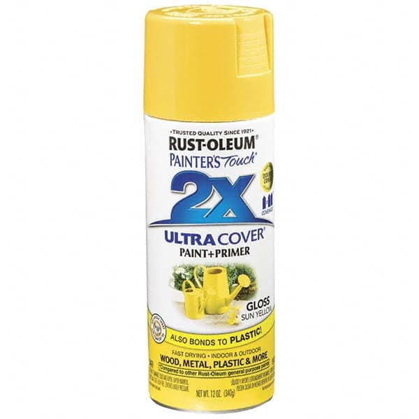 Rust-Oleum 249092 Enamel Spray Paint: Sun Yellow, Gloss, 12 oz 