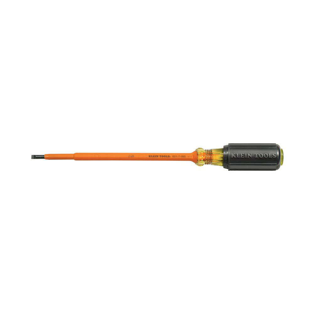Slotted Screwdriver: 3/16" Width, 10-3/4" OAL, 7" Blade Length